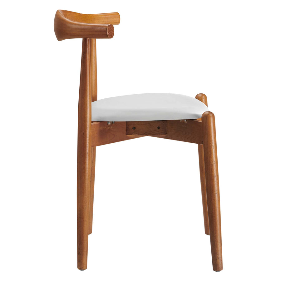 Chenin Dining Side Chair in Dark Walnut White
