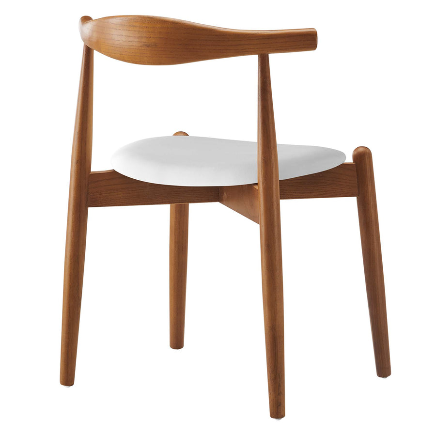 Chenin Dining Side Chair in Dark Walnut White