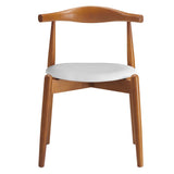 Chenin Dining Side Chair in Dark Walnut White