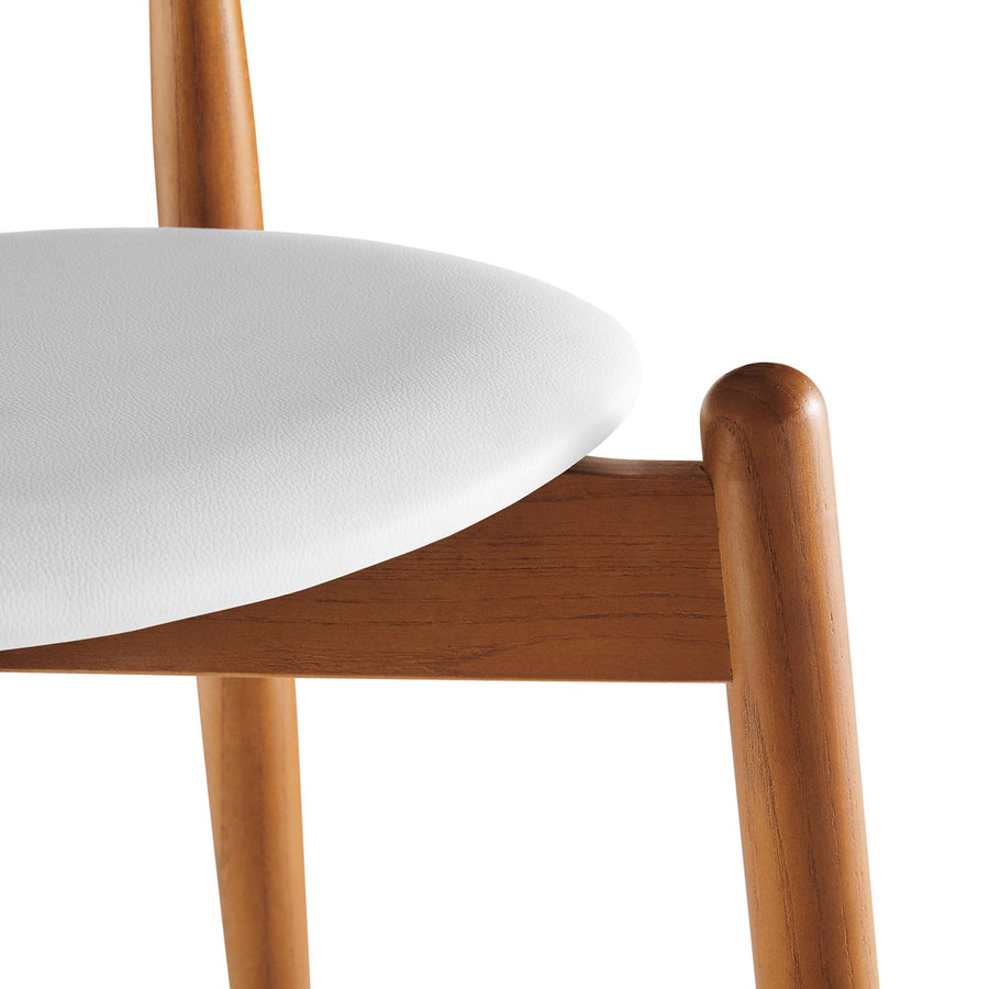 Chenin Dining Side Chair in Dark Walnut White