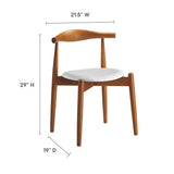 Chenin Dining Side Chair in Dark Walnut White
