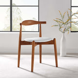 Chenin Dining Side Chair in Dark Walnut White