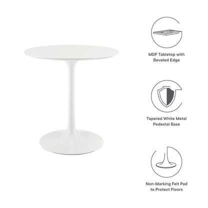 Lippa 28" Round Wood Dining Table by Furniture For America