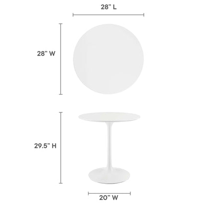Lippa 28" Round Wood Dining Table by Furniture For America