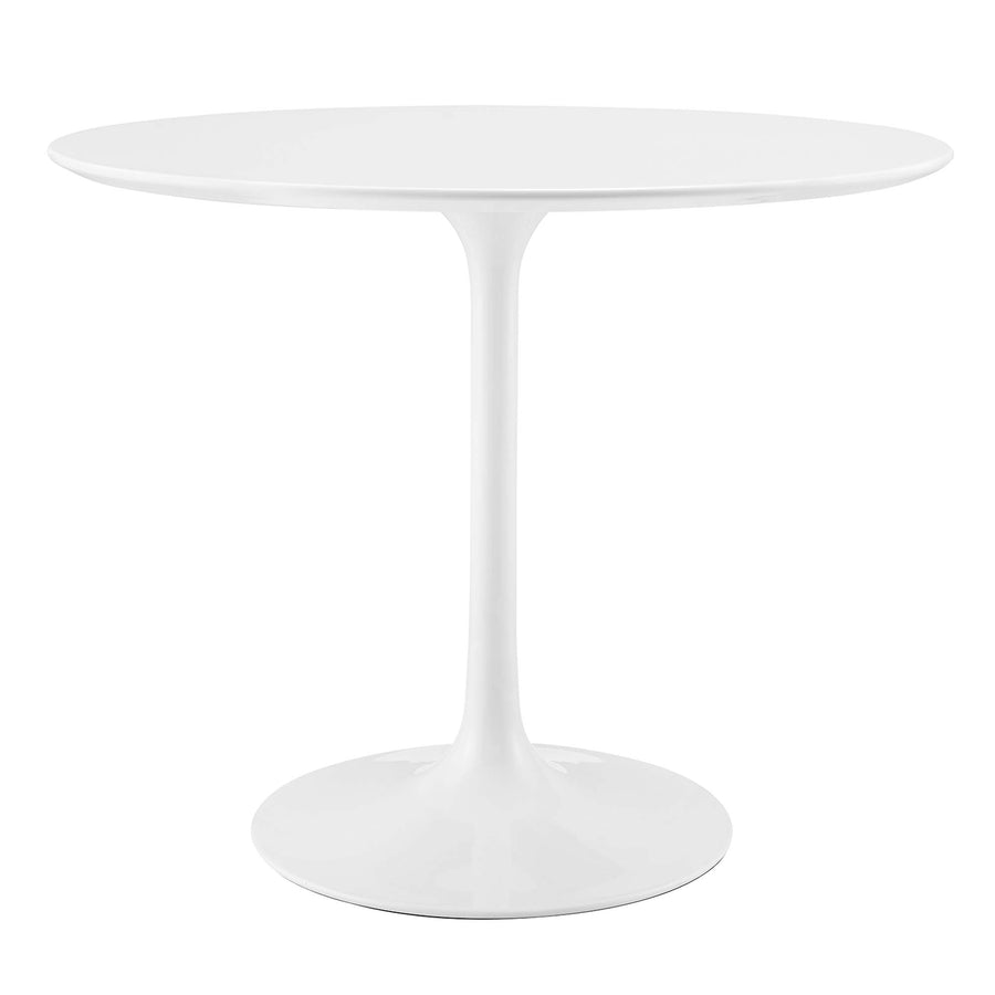 Lumen 36" Round Wood Dining Table in White