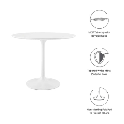 Lippa 36" Round Wood Dining Table by Furniture For America