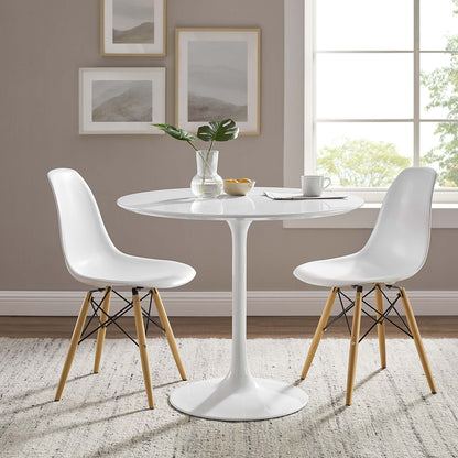 Lippa 36" Round Wood Dining Table by Furniture For America