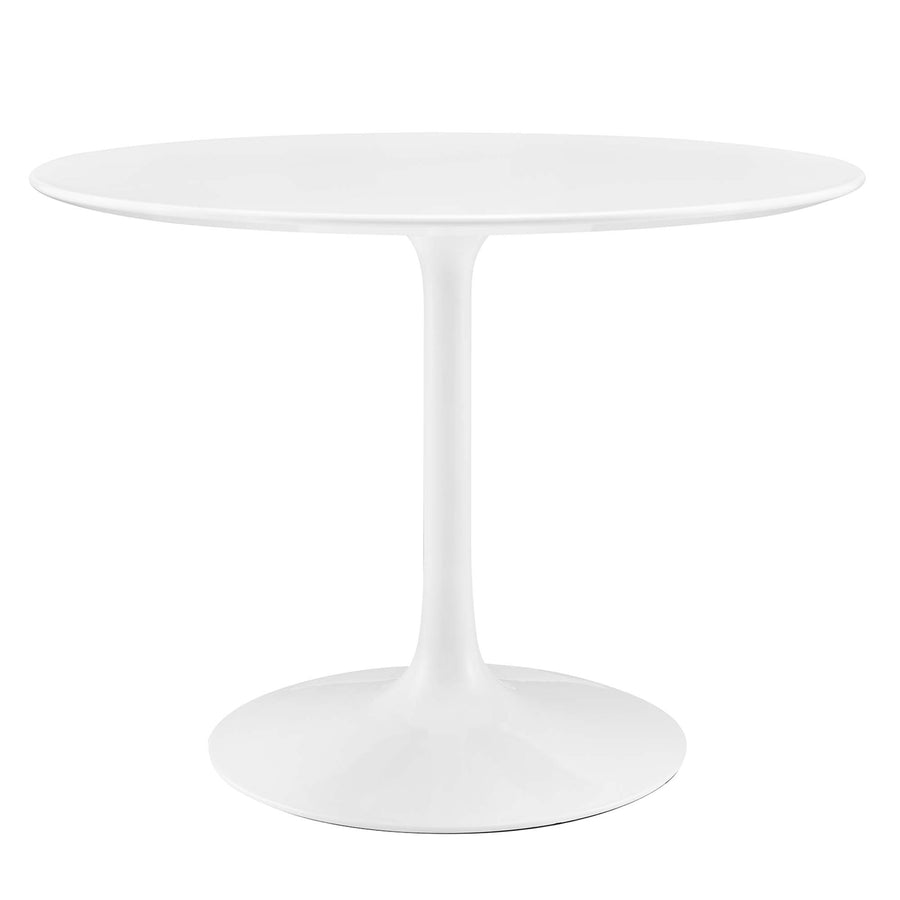 Lumen 40" Round Wood Dining Table in White