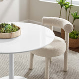 Lumen 40" Round Wood Dining Table in White