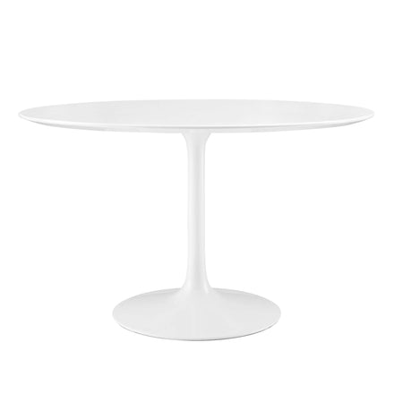 Lippa 48" Round Wood Dining Table in White
