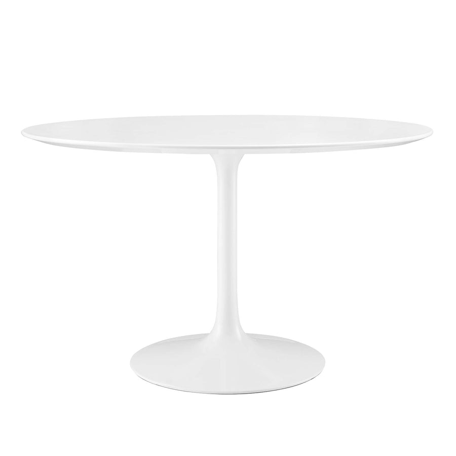 Lumen 48" Round Wood Dining Table in White