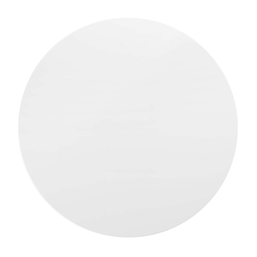Lumen 48" Round Wood Dining Table in White