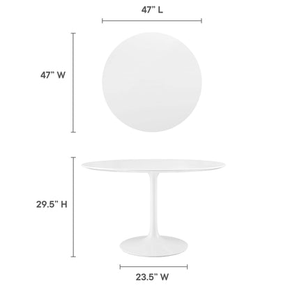 Lippa 48" Round Wood Dining Table by Furniture For America