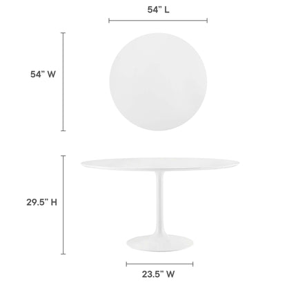 Lippa 54" Round Wood Dining Table by Furniture For America