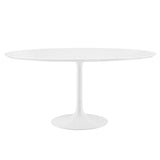 Lumen 60" Round Wood Dining Table in White