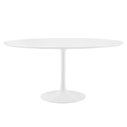 Lippa 60" Round Wood Dining Table in White