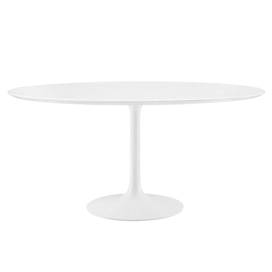 Lumen 60" Round Wood Dining Table in White