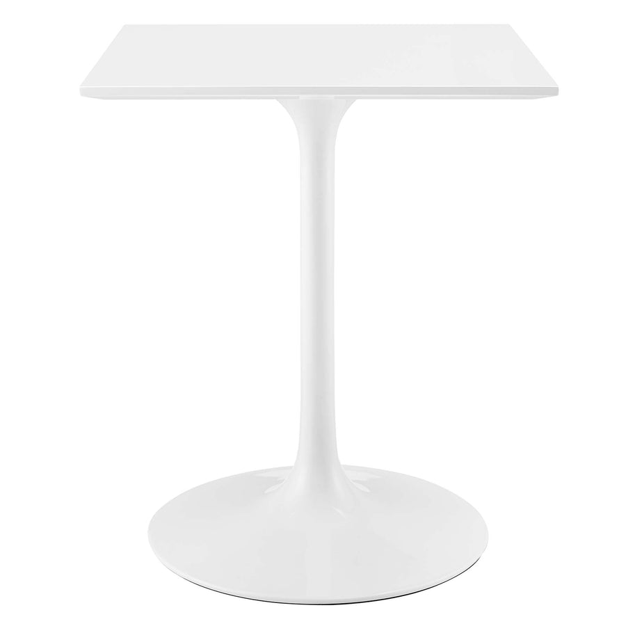 Lumen 24" Square Wood Dining Table in White