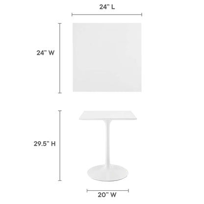 Lippa 24" Square Wood Dining Table by Furniture For America