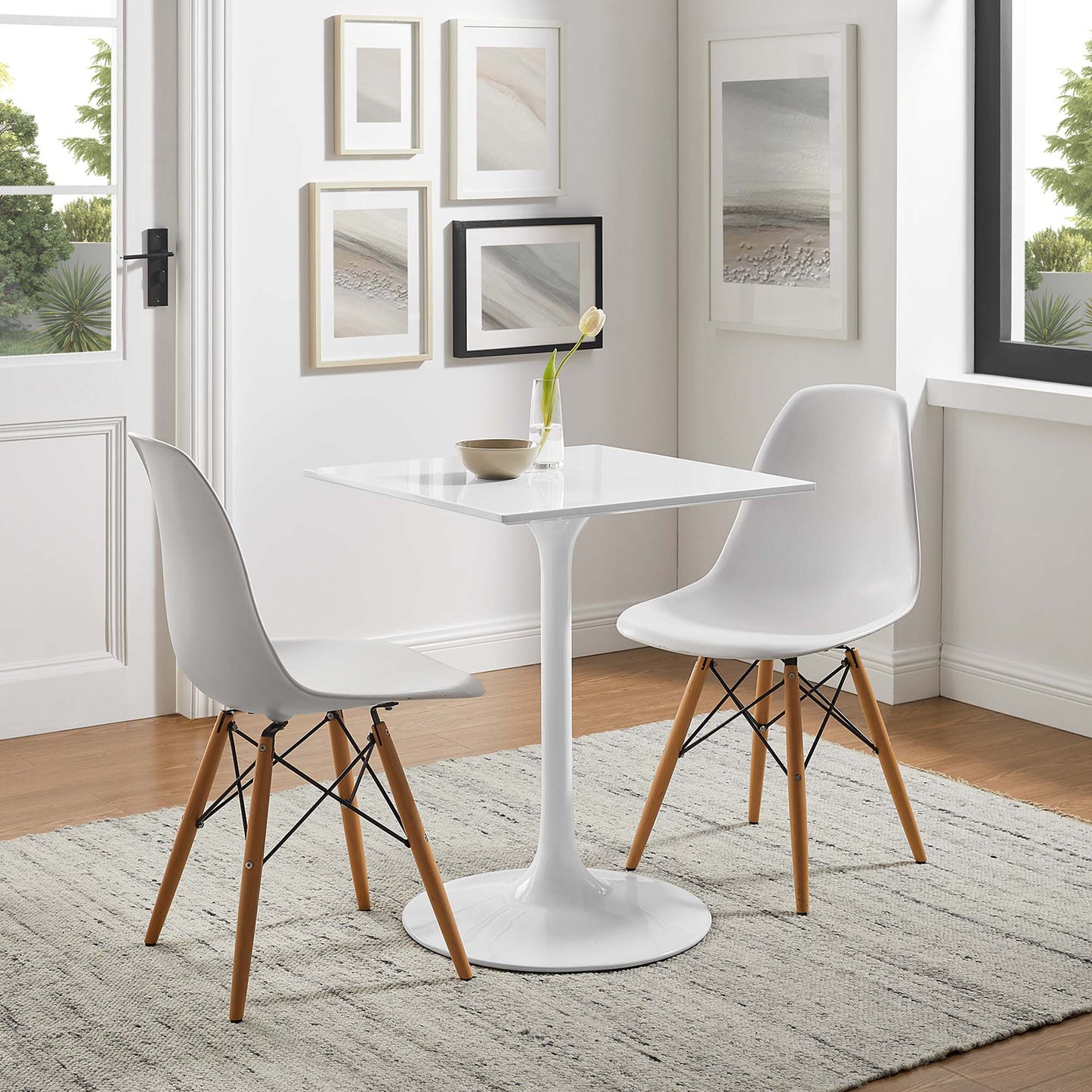 Lippa 24" Square Wood Dining Table by Furniture For America