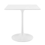 Lumen 28" Square Wood Dining Table in White
