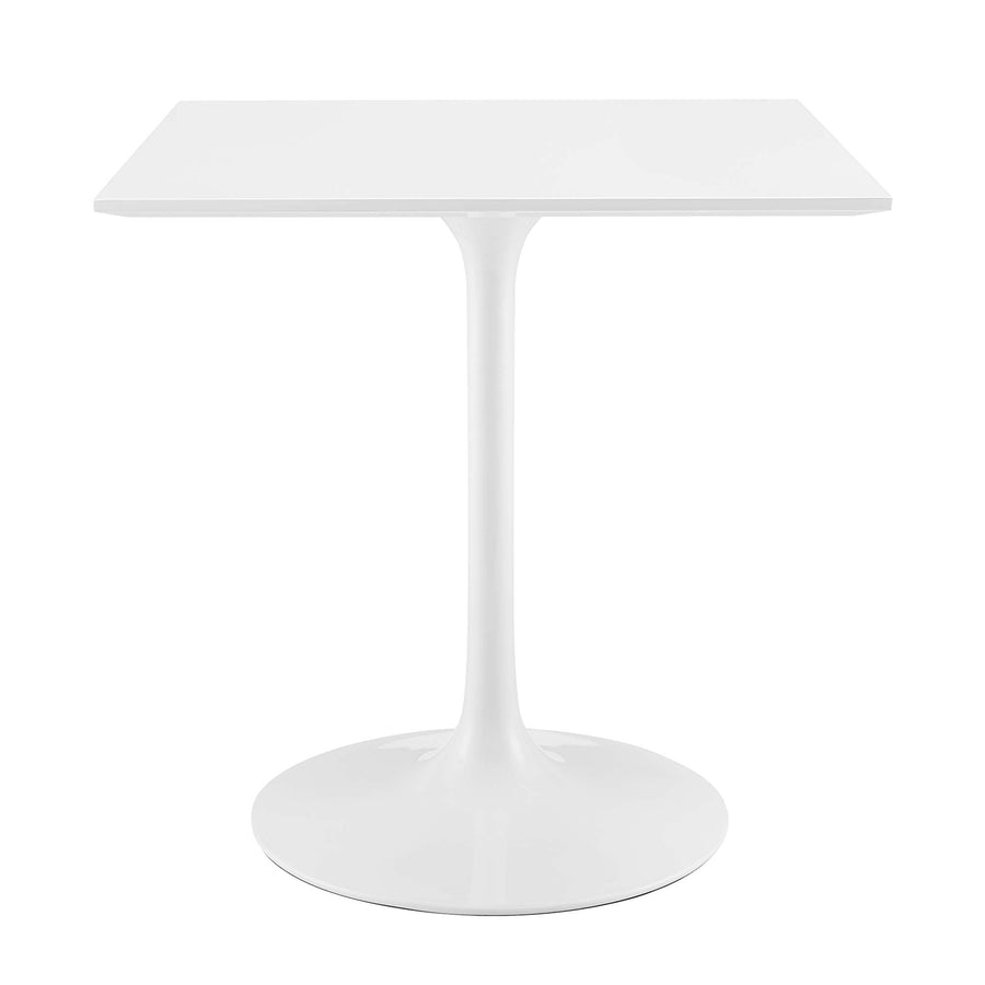 Lumen 28" Square Wood Dining Table in White
