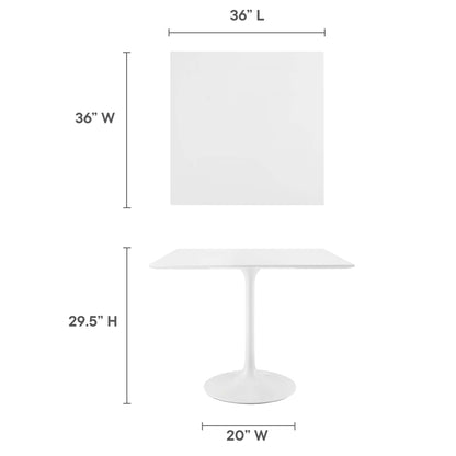 Lippa 36" Square Wood Dining Table by Furniture For America