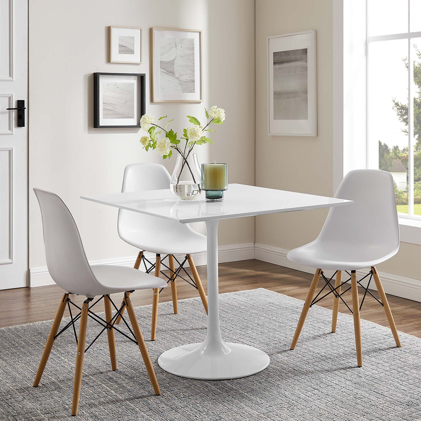 Lippa 36" Square Wood Dining Table by Furniture For America