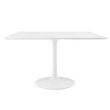 Lumen 48" Square Wood Dining Table in White