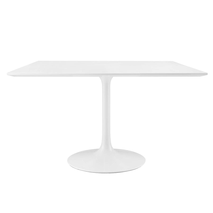 Lumen 48" Square Wood Dining Table in White