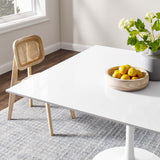 Lumen 48" Square Wood Dining Table in White