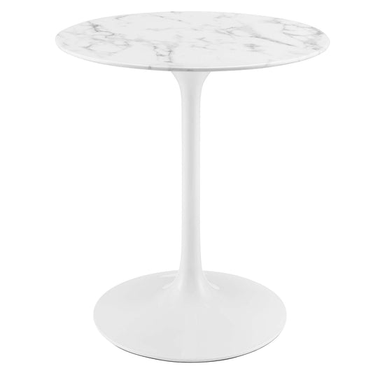 Lippa 28" Round Faux Marble Dining Table by Furniture For America