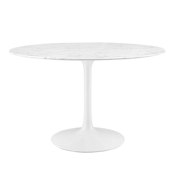 Lippa 48" Round Faux Marble Dining Table by Furniture For America