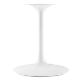 Lumen 54" Round Faux Marble Dining Table in White