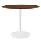 Lumen 36" Round Wood Dining Table in Walnut