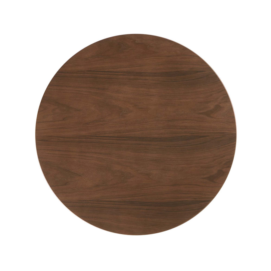 Lumen 36" Round Wood Dining Table in Walnut