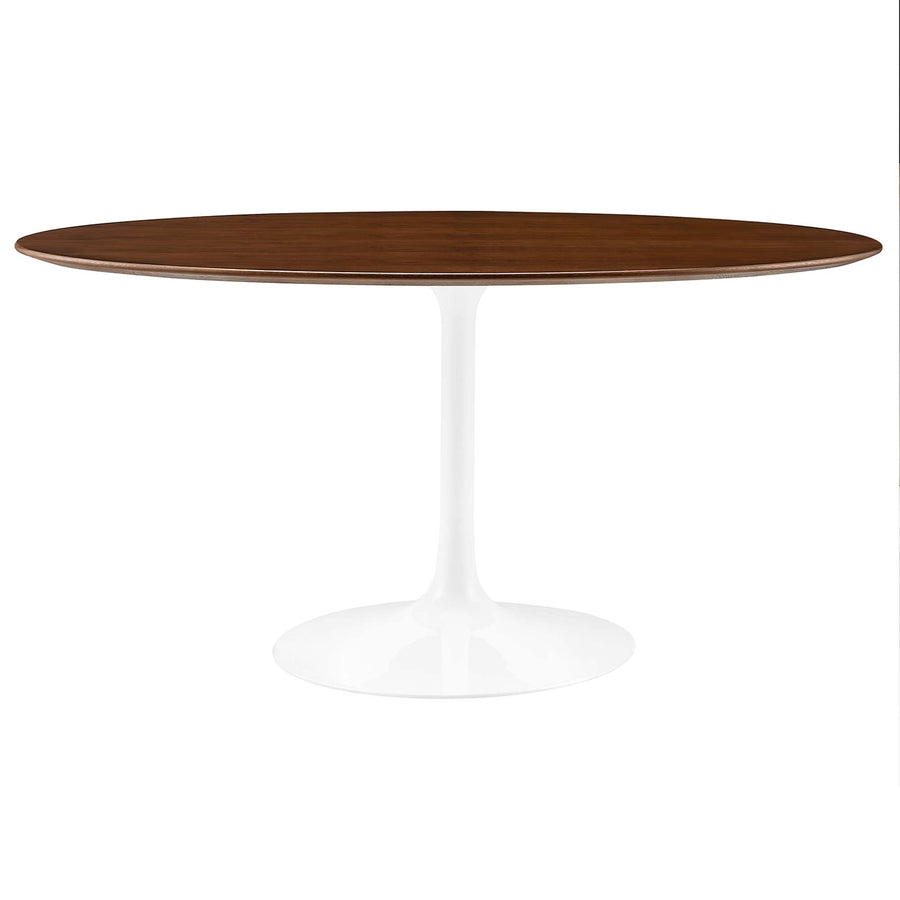 Lumen 60" Oval Wood Dining Table in Walnut