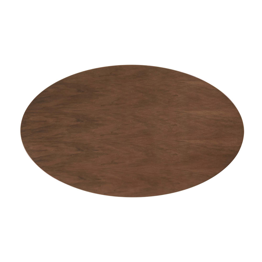 Lumen 60" Oval Wood Dining Table in Walnut