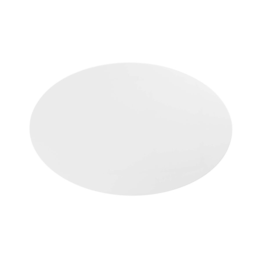 Lumen 42" Oval Wood Coffee Table in White