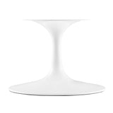 Lumen 42" Oval Wood Coffee Table in White