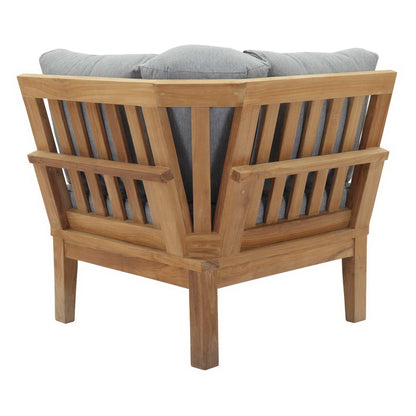 Marina Outdoor Patio Teak Corner Sofa by Furniture For America