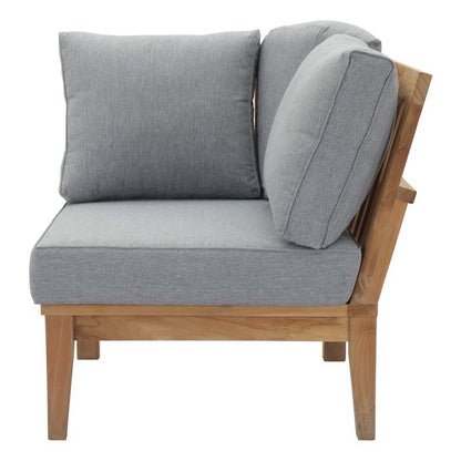 Marina Outdoor Patio Teak Corner Sofa by Furniture For America