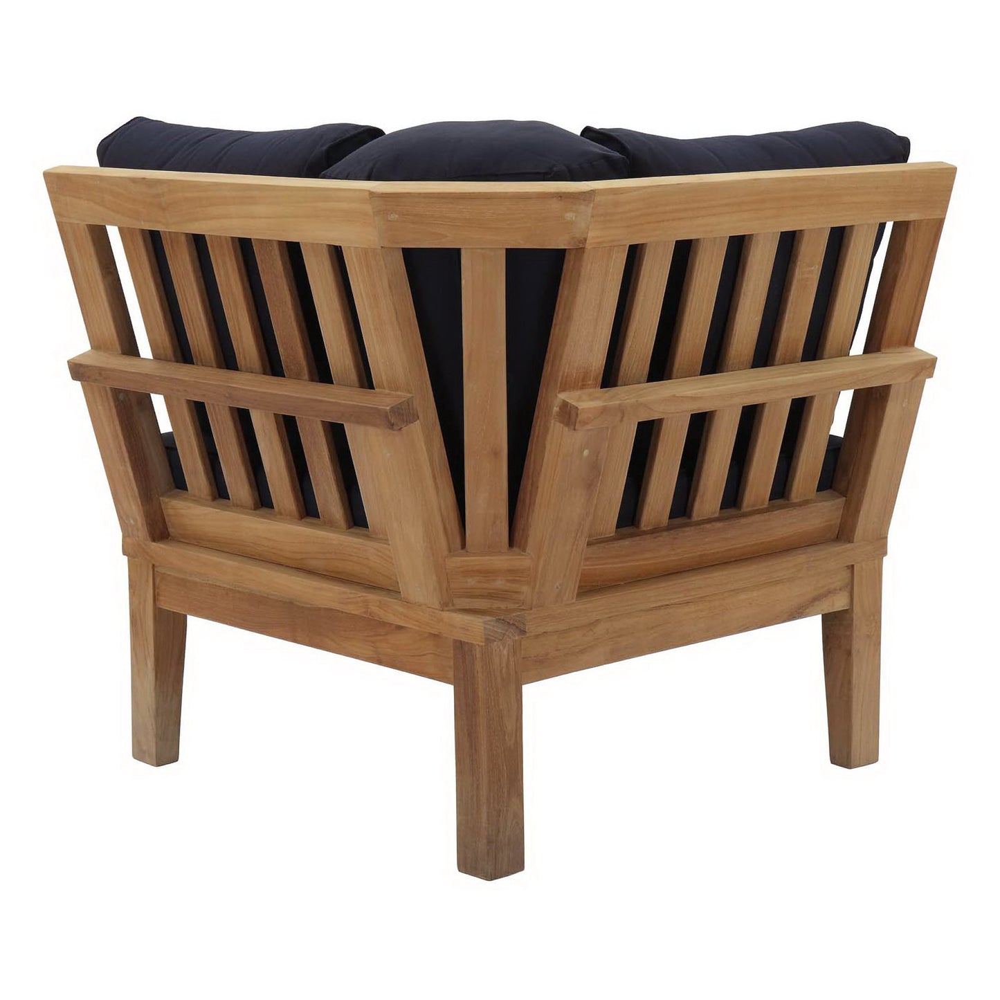 Marina Outdoor Patio Teak Corner Sofa by Furniture For America