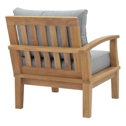 Marina Outdoor Patio Teak Left-Facing Sofa by Furniture For America
