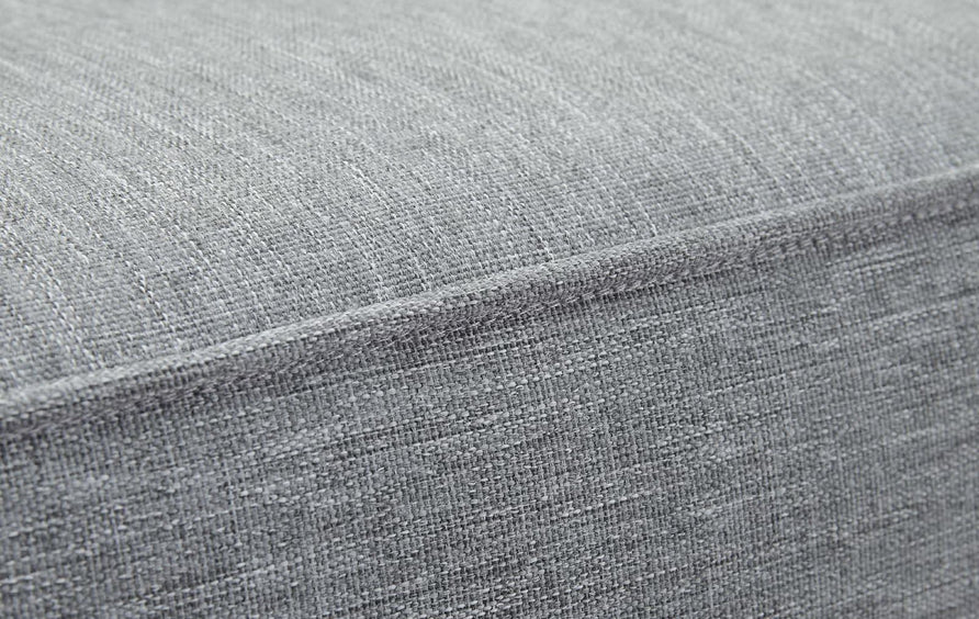 Cove Outdoor Patio Teak Left-Facing Sofa in Natural Gray