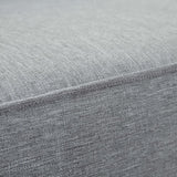 Cove Outdoor Patio Teak Left-Facing Sofa in Natural Gray