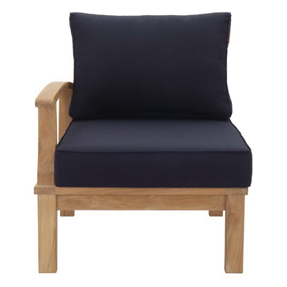 Marina Outdoor Patio Teak Left-Facing Sofa by Furniture For America