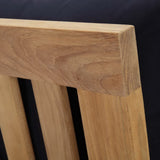 Cove Outdoor Patio Teak Left-Facing Sofa in Natural Navy
