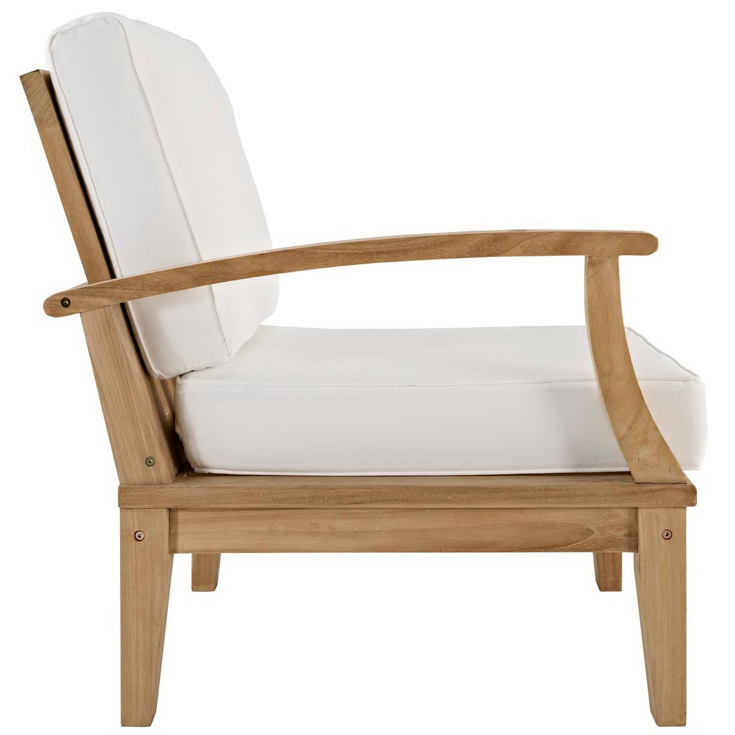 Marina Outdoor Patio Teak Left-Facing Sofa by Furniture For America