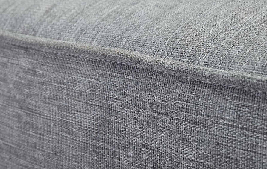 Cove Outdoor Patio Teak Right-Facing Sofa in Natural Gray